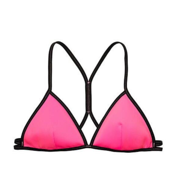 Victoria’s Secret L Surf Teeny Triangle Bikini Top Pink Racerback Swimsuit - Picture 6 of 6